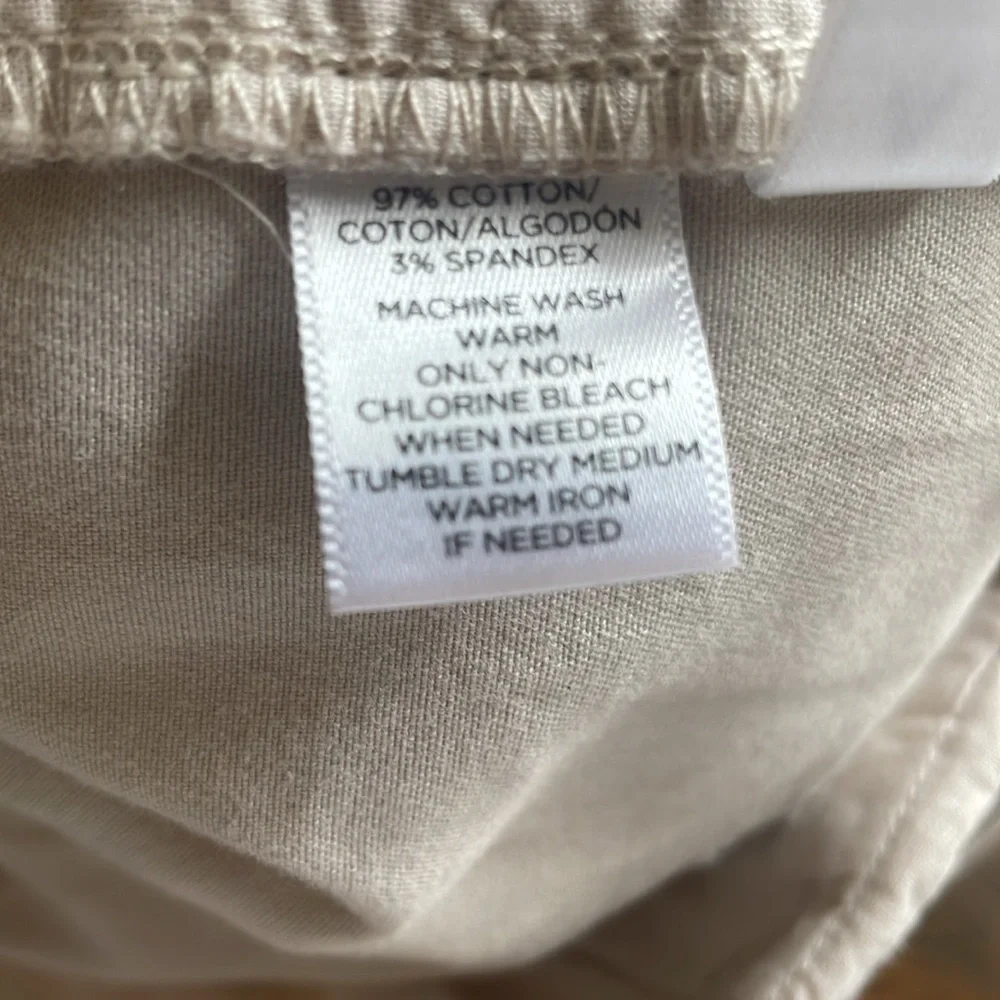 Loft Julie Cropped Pants Khaki 10